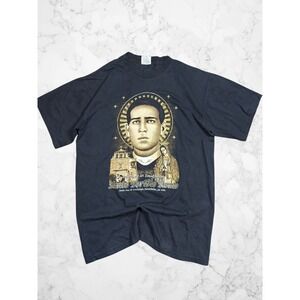 Santo Toribio Romo Patron de los Emigrantes Graphic T-Shirt Black Mens L